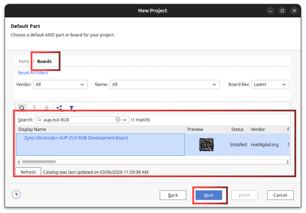 Default Part Selection